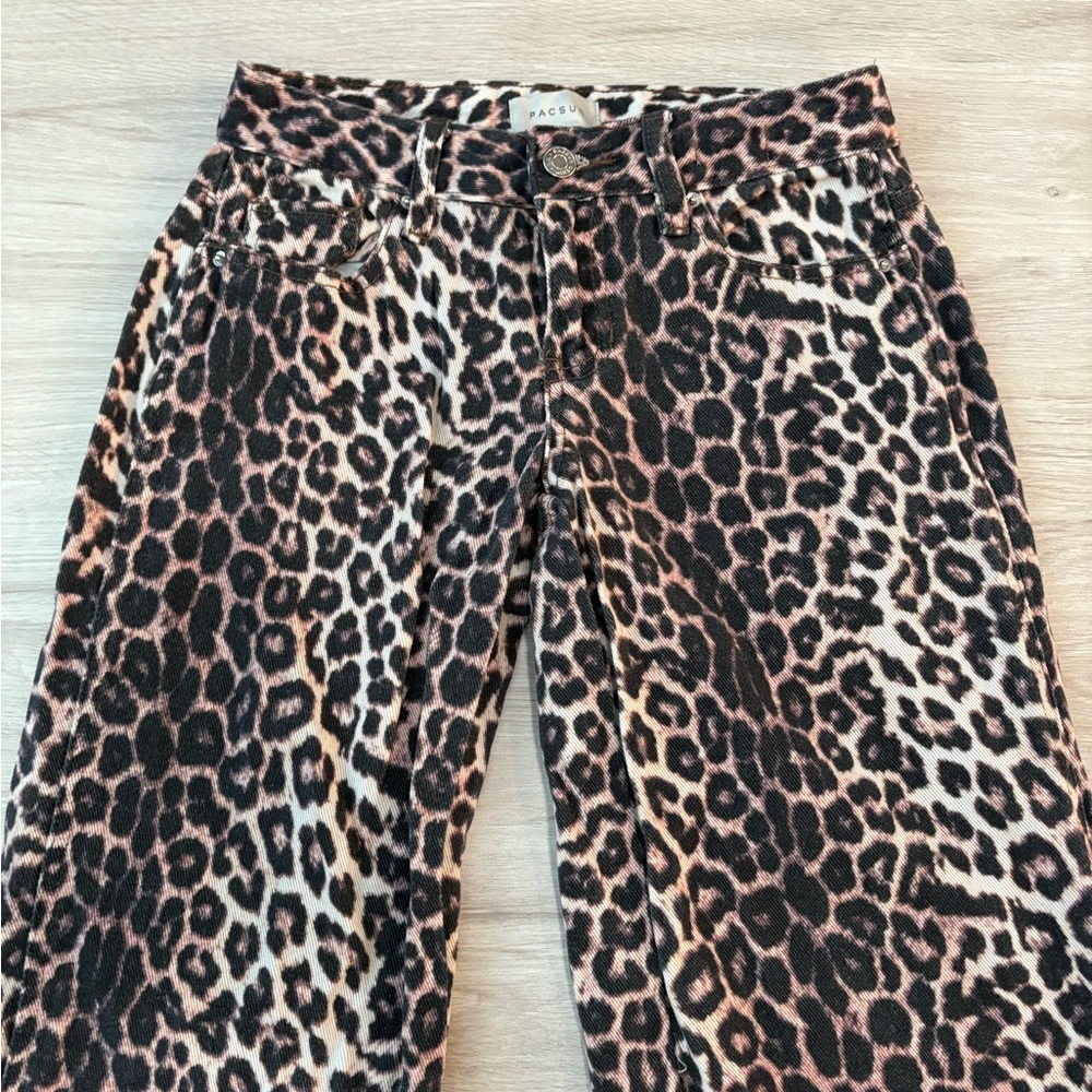 PACSUN Leopard Casey Low Rise Jeans